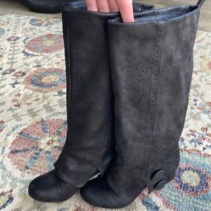 Size 6 Not Rated vegan leather boots